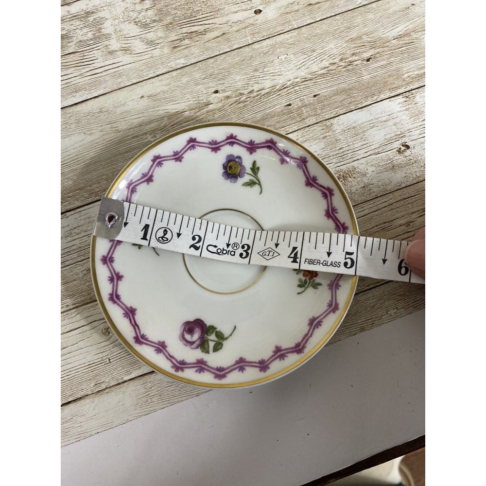 Haviland Malmaison Cup and Saucer Purple Fishing Scene Antique HTF - Picture 9 of 11